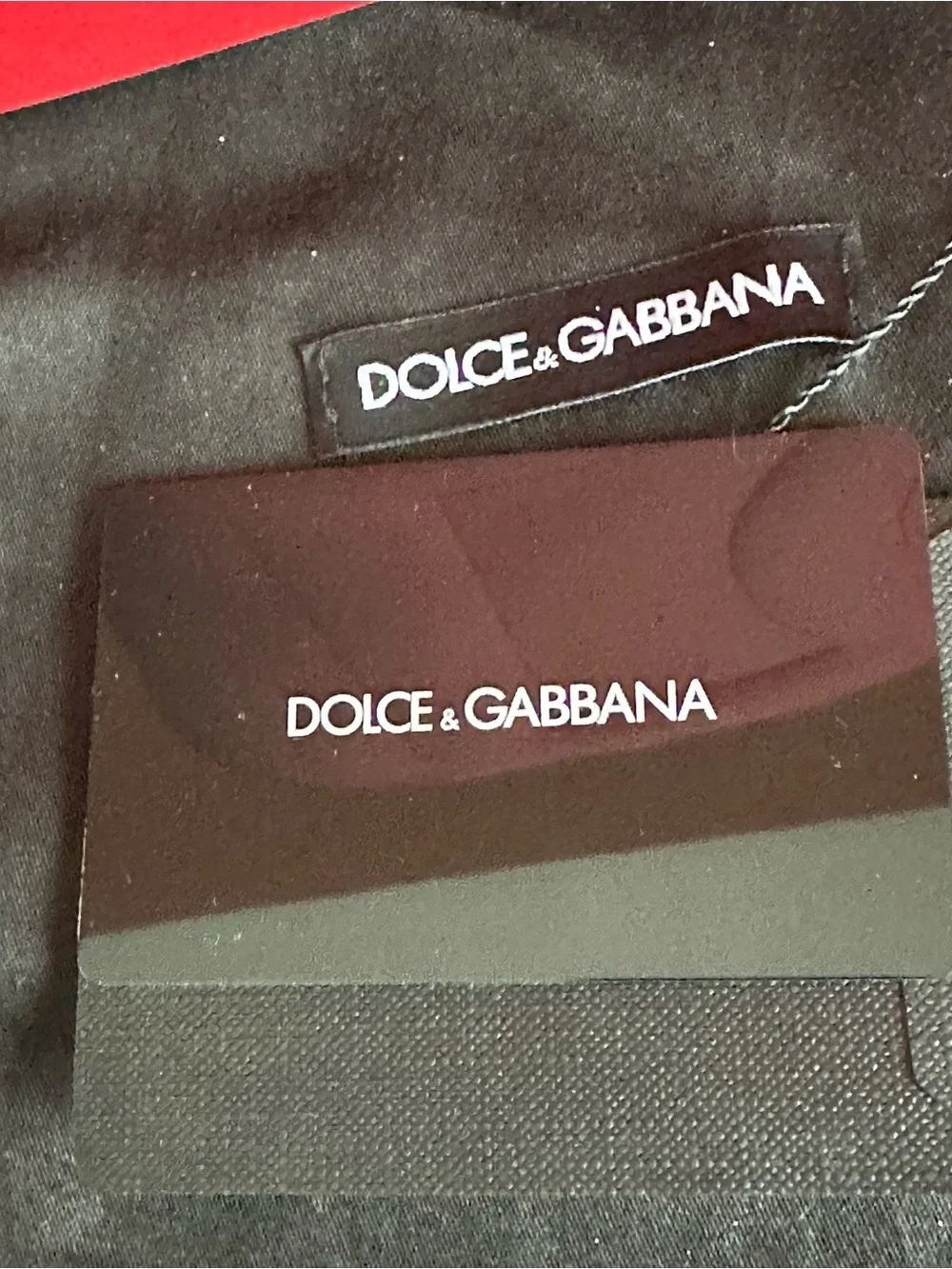 Authentic Dolce & Gabbana Bold Red Embossed Logo Leather big shopping Tote